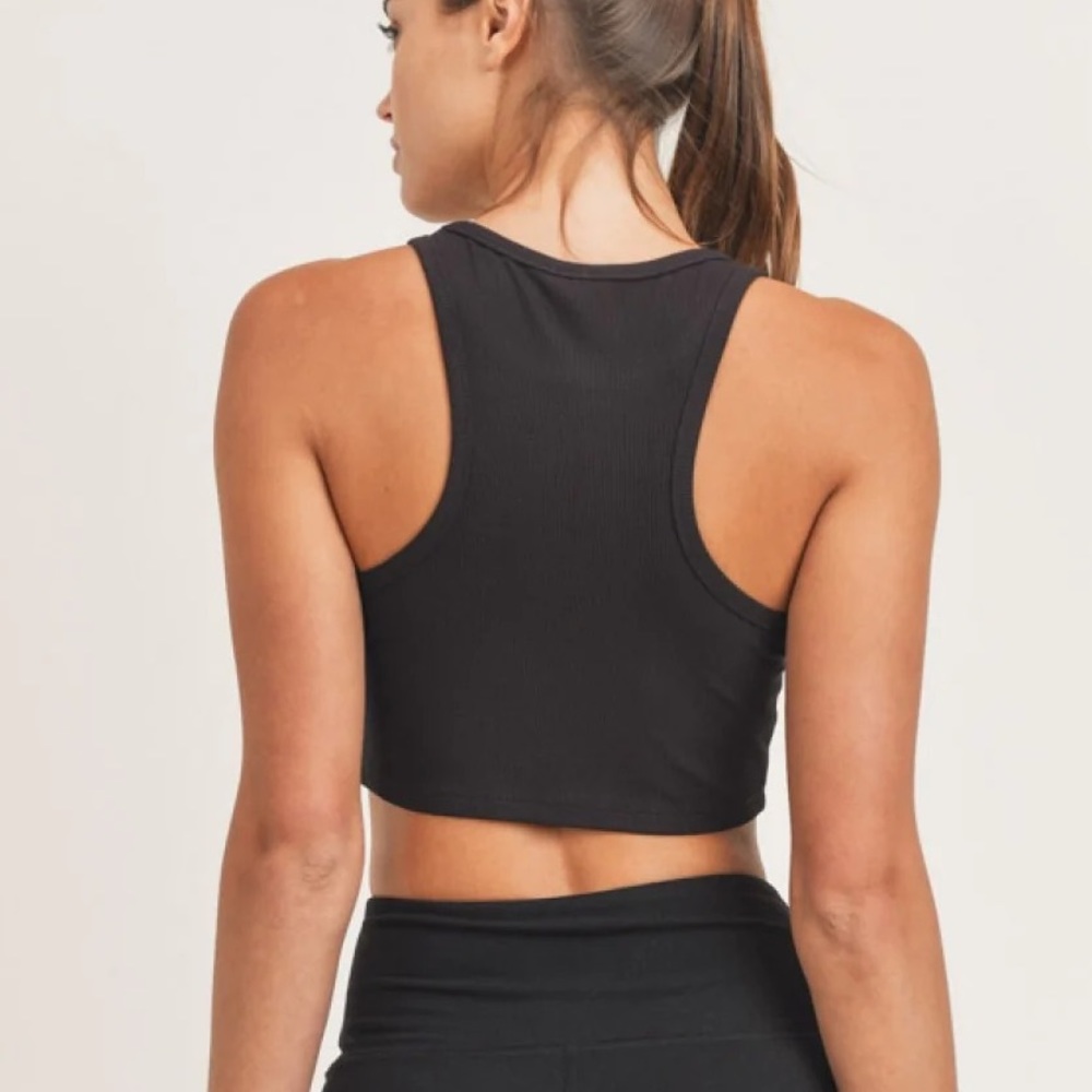 New! ☆ Black Ribbed Very Comfortable Sports Bra